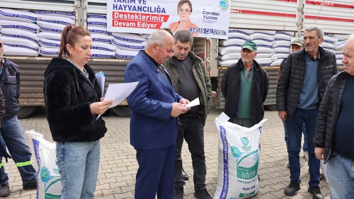 Tekirdağ Büyükşehir Belediyesi’nden üreticiye kuzu-oğlak yemi desteği