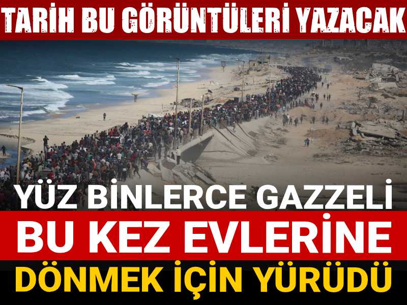 yuz binlerce gazzeli bu kez evlerine donmek icin yurudu tarih bu goruntuleri yazacak swhKNBfq