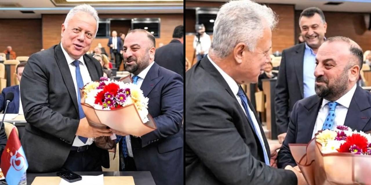 Trabzon’da AKP’den beklenmedik siyasi jest CHP’li üyeye çiçek verdi